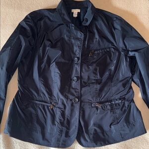 Chico's Navy Lightweight Tailored Blazer